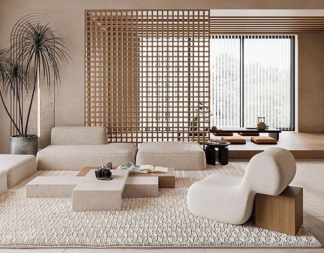 Minimalist home decor with Japanese influence