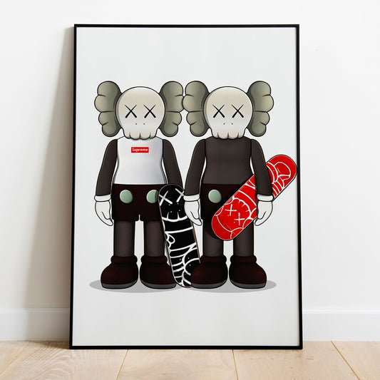 Kaws Supreme Luxury Art Print - Superlative Home