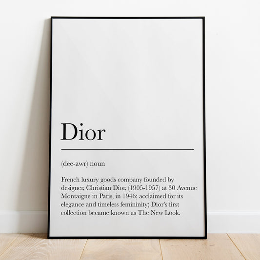 Dior Luxury Art Print - Superlative Home