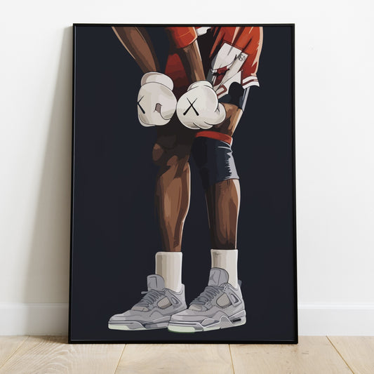 Kaws Jordan Luxury Art Print - Superlative Home