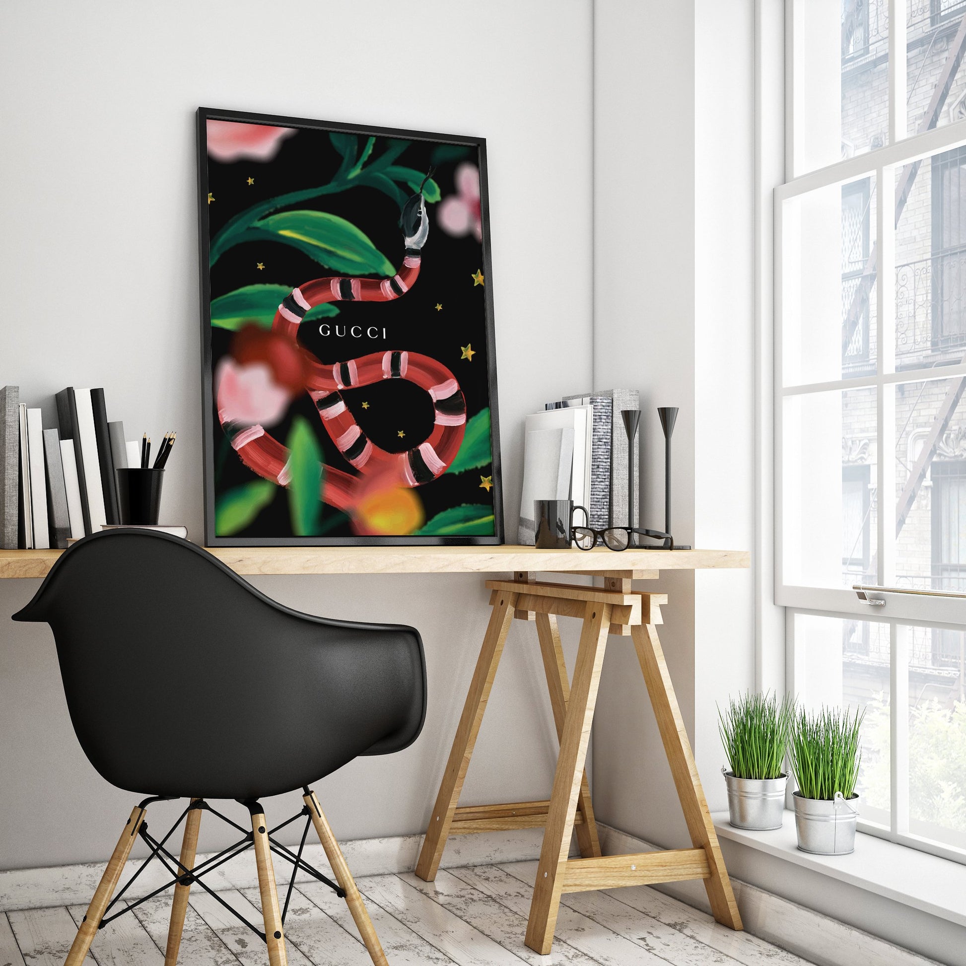 Gucci Snake Luxury Art Print - Superlative Home